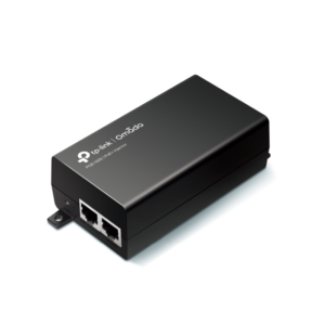 Alternative view of TP-Link, PoE+ Injector, TL-POE160S V4, Standarde si protocoale: IEEE802.3i,IEEE802.3u, IEEE802.3ab, IEEE802.3af, IEEE802.3at, interfata: 110/100/1000Mbps RJ45 data-in port, 1 10/100/1000Mbps RJ45 power+data- out port, Dimensiuni: 125 × 59.4 × 36.8 mm.
