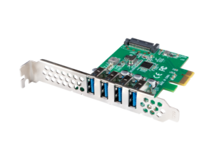Alternative view of Placă PCI Express x1  4x USB-A 3.1 Gen1 low-profile