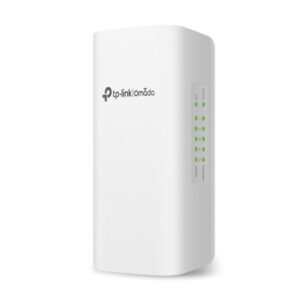 Alternative view of Omada 5-Port Gigabit Smart Switch with 1-Port PoE++ in and 4-Port PoE+ out PORT: 1× Gigabit PoE++ input Ports, 4× Gigabit PoE+ output Ports SPEC: 802.3at/af, max 64 W PoE Power (90W PoE++ input), plastic case, pole-mounting/wall-mounting FEATURE: Integration with Omada SDN Controller, IP55