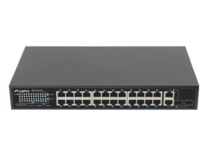 Alternative view of Switch  24x 100 Mb PoE+ / 2x combo, rack 19", Gigabit Ethernet, 250W