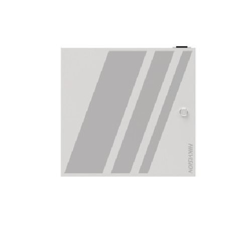 Chassis door control modul Hikvision DS-K2M002X-E: The chassis contains din rails, which helps installing the DS-K2M002X access module. The chassis can be equipped with up to 2 access modules. The chassis contains a 100 W switching power supply, which powering for 2 access modules, and can meet - imagine 2