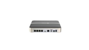 Alternative view of Mini POE NVR Milesight 4 Canale MS-N1004-UPC, Rezolutie inregistrare: 8MP , Rezolutie redare: 11*(30fps @8MP), 1*(30fps @6MP), 1*(30fps @5MP), 2*(30fps @4MP), 2*(30fps @3MP), 4*(30fps @1080P), 4*(30fps @720P);HDMI & VGA output; Compresie: H.265+/H.265(HEVC)/H.264+/H.264 ; Stocare: 1*SATA ( 3.5")pana