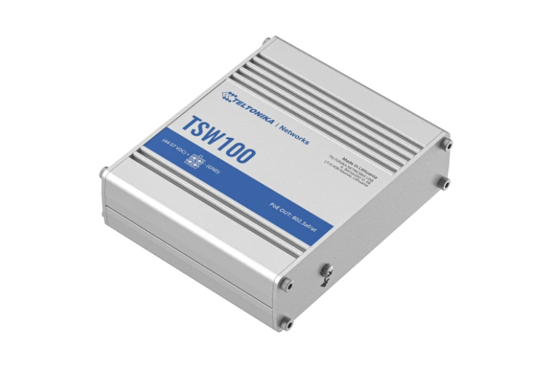 TELTONIKA INDUSTRIAL 5PORT Unmanaged POE+ Switch TSW100, Interfata: 5 x ETH ports, 10/100/1000 Mbps, supports auto MDI/MDIX crossover, Standarde retea: 802.3i, 802.3u, 802.3ab, 802.3x, 802.3az, 802.3ad, Porturi POE:1-4, POE Budget: 120W, Latime de banda: 10 Gbps, Carcasa aluminiu: Dimensiuni: 115 x - imagine 5