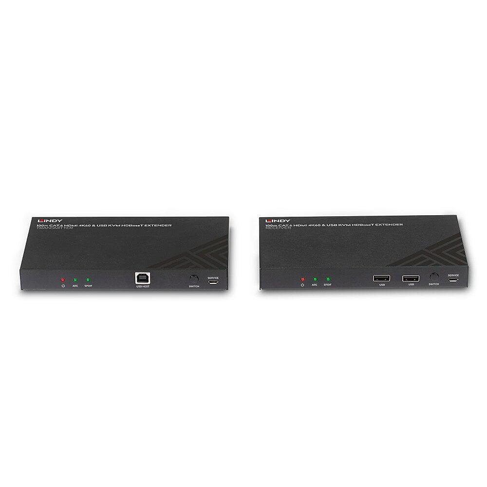 Lindy LY-38343 KVM Extender 100m Cat.6 HDMI 4K60, Audio, IR & RS-232 HDBaseT, USB 2.0 - imagine 8