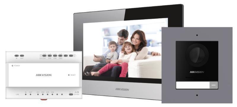 Kit videointerfon IP Hikvision DS-KIS702, conexiune pe 2 fire, pentru o singura familie, componenta kit: post exterior DS-KD8003-IME2/Surface x 1buc, post interior DS-KH6320-WTE2 x 1buc, distribuitor 4 canale DS- KAD704 x 1buc, sursa alimentare x 1 buc, TF card memorie 16GB x 1buc. Descriere - imagine 3
