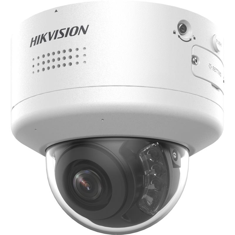 Camera de supraveghere IP Dome 4MP Hikvision DS-2CD2746G2H- IPTRZS2U/SL(2.8-12MM), lentila varifocala: 2.8-12mm, iluminare: Color: 0.0008 Lux @ (F1.2, AGC ON),B/W: 0 Lux cu IR: 40m, microfon incorporat, difuzor incorporat, interfata audio: 1/1, alarma: 1/1, slot card de memorie - imagine 2