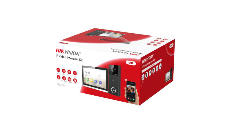 KIT VIDEOINTERFON Hikvision IP WIFI 1FAMILIE DS-KIS610-P 4MP higher resolution cu unghi vizualizare de 150° 2 locks control Multiple metode de deschidere: Card, Bluetooth, Hik-Connect, indoor station Inregistrare si playback prin indoor station sau door station Standard PoE power supply Include - imagine 2
