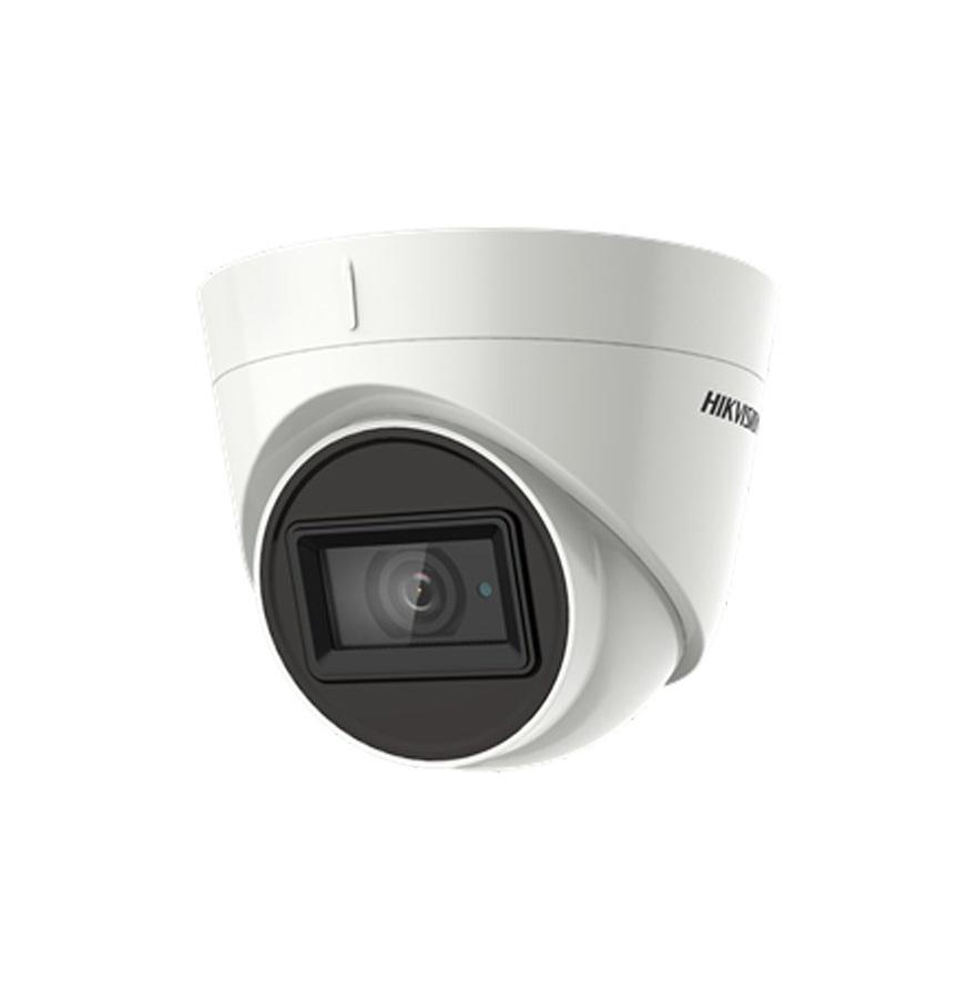 Camera de supraveghere Hikvision TURRET, DS-2CE76H8T- ITMF(2.8mm); 5 MP; Fixed Lens: 2.8mm; 5MP@20fps, 4MP@25fps(P)/30fps(N) (Default), EXIR, 20m IR, Outdoor EXIR Turret, ICR, 0.005 Lux/F1.2, 12 VDC, Smart IR, True WDR, 3D DNR, OSD Menu(Up the Coax), IP67; - imagine 3