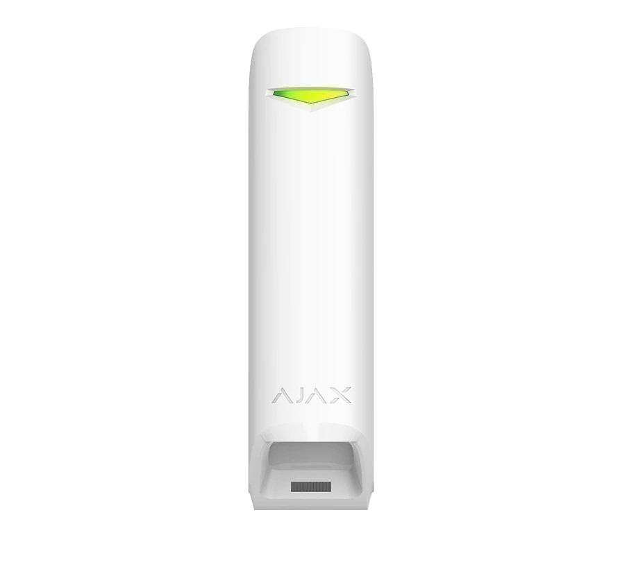 "Detector miscare tip cortina MotionProtect Curtain, wireless, alb - AJAX; Detectie miscare: 6 - 15 m reglabila, Sensibilitate: ajustabila 3 nivele, Unghi detectie: 6° orizontal, 90° vertical; Viteza detectie: 0.3 ÷ 2 m/s; Timp alarmare: 0.15 s; Senzori: 2 x PIR, Inaltime montaj: 2.4 m; Frecventa - imagine 3