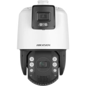 Alternative view of Camera supraveghere Hikvision DS-2SE7C425MWG-EB/26 F0 TandemVu 4 MP Panoramic channel supports image stitching, with 180° horizontal field of view;High quality imaging with 6 MP resolution in panoramicand channel and 4 MP resolution in PTZ channel; 1/2.5" Progressive Scan CMOS,1/2.5" Progressive