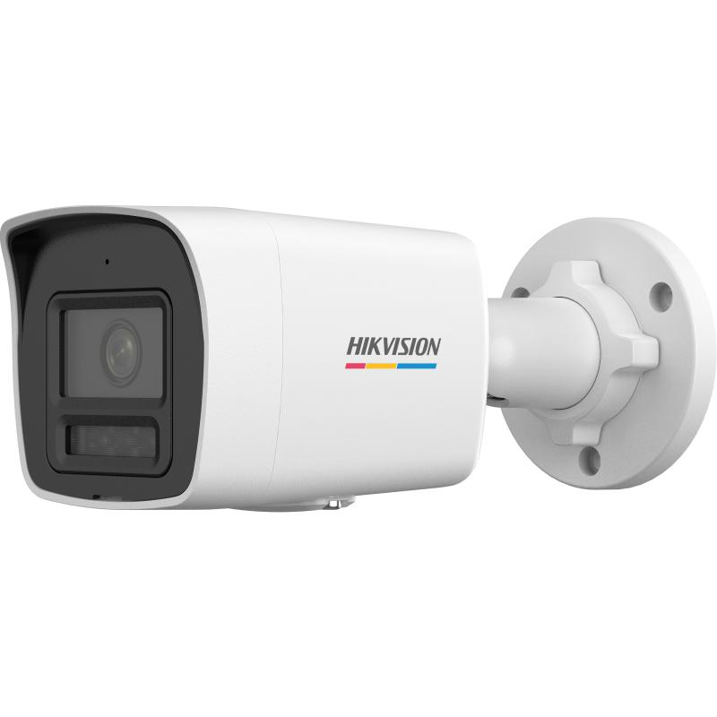 Camera de supraveghere IP Bullet 2MP ColorVu Hikvision DS-2CD1027G2H- LIU(4MM), lentila fixa 4mm, iluminare: Color: 0.0005 Lux @ (F1.0, AGC ON),B/W: 0 Lux with IR: 30m, microfon incorporat, interfata: 1 x RJ45 10 M/100 M self-adaptive Ethernet port, alarma la evenimente: Motion detection (support - imagine 2