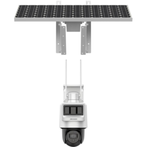 Alternative view of Camera PTZ cu panou solar Hikvision 4MP Pro Solar-powered Security PT Camera Setup High quality imaging with 4 MP resolution Dual transducers – PIR and Radar work together for higher detection accuracy Support 4G LTE data transmission Built-in microphone and built-in speaker for two-way audio and