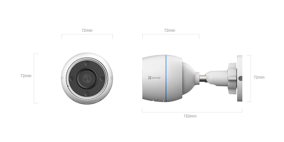 Camera supraveghere video WIFI Ezviz CS-H3-R100-1H3WKFL; Senzor:1/2.7" Progressive Scan CMOS;Rezolutie 3MP,2304 x 1296; Lentila: 2.8mm @ F2.0, viewing angle: 122° (Diagonal), 106° (Horizontal), 56° (Vertical) 4mm @ F2.0, viewing angle:102° (Diagonal), 86° (Horizontal), 44° (Vertical);Iluminare: 0.01 - imagine 3
