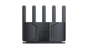 Alternative view of Router wireless Hikvision DS-3WR30X-V AX3000, 5 antene 2.4G: 4dBi; 5G: 5dBi, wireless standard: IEEE 802.11a/n/ac/ax @5GHz; IEEE 802.11b/g/n/ax @2.4GHz, interfata: 1 × 10/100/1000 Mbps Adaptive WAN Port 3 × 10/100/1000 Mbps Adaptive LAN Ports, dimensiuni: 245 mm x 214 mm x 50 mm, greutate: 0.400kg.