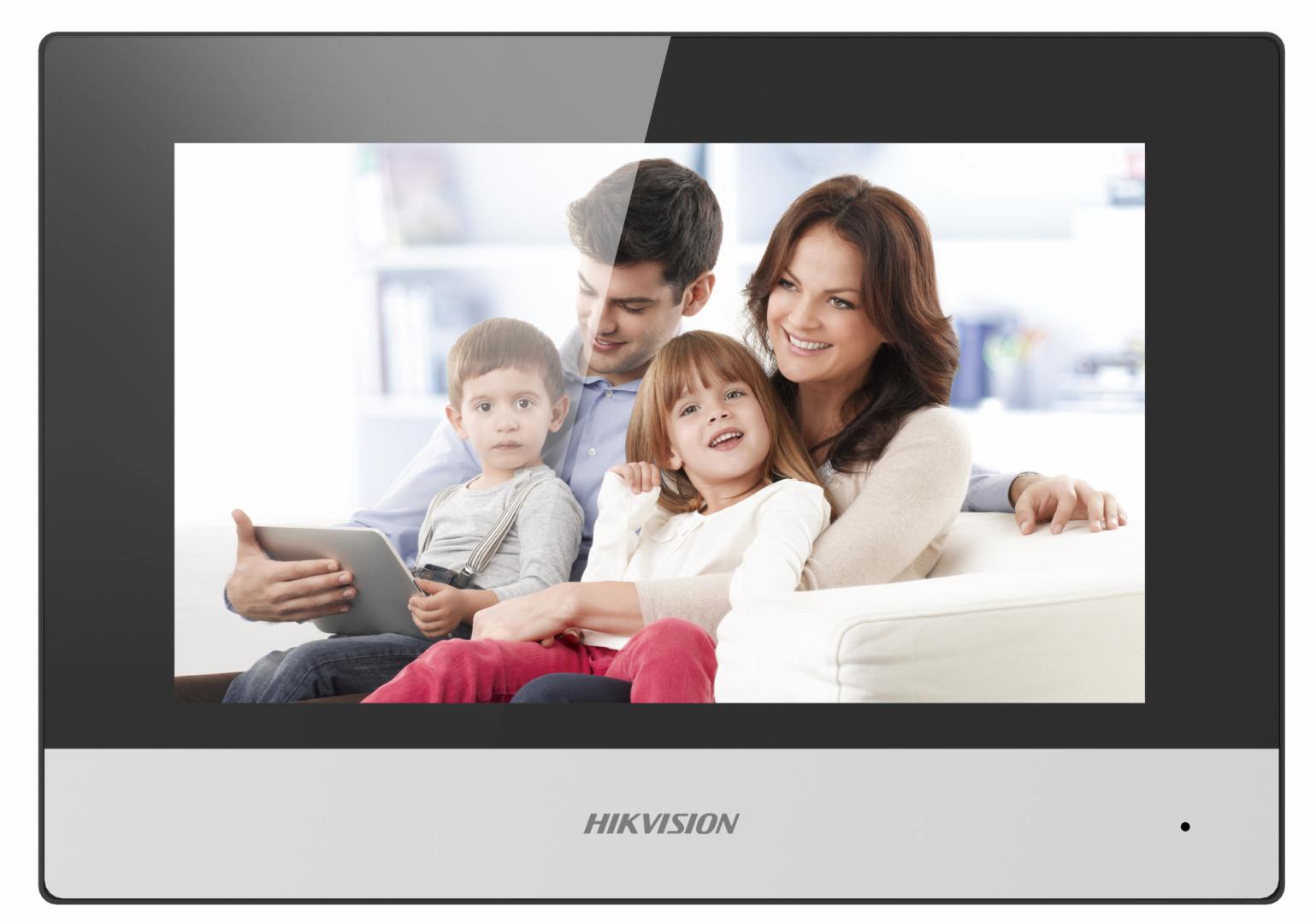 Monitor videointerfon WIFI modular 7" color Hikvision DS-KH6320-WTE1/EU;ecran LCD 7" color cu touch screeen, rezolutie ecran 1024 × 600; designmodern; Conectivitate: Retea wireless: Wi-Fi 802.11b/g/n; Network:10/100Mbps self adaptive network ; TCP/IP, SIP, RTSP; Comunicare audio videobidirectionala - imagine 3