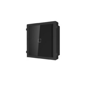 Alternative view of Modul cititor de card EM pentru videointerfon modular Hikvision DS-KD-E;deschidere usi cu card acces EM 125 KHz (cardurile nu sunt i ncluse);iluminare pe timp de noapte; protectie IP 65; Dimensiuni: 98.5 mm × 100mm × 33.7 mm; Temperatura de functionare: -40°C to +60°C;