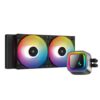 Cooler Procesor DEEPCOOL LS520, Lichid, 12 cm, 2 ventilatoare, aRGB