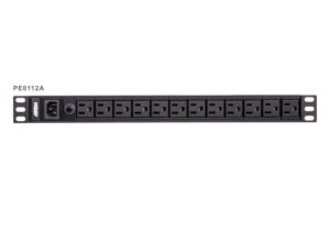 ATEN PE0112G; Tipuri de PDU: De bază, Capacitate portbagaj: 1U, Material carcasă: Aluminiu. Cantitatea Outlets: 12 ieșire(i) AC, Tipuri ieșire AC: Conector C13. Lungime cablu: 3 m. Tensiunea nominală de intrare: 100 -240 V, Maximă de curent: 10 A, Frecvență de intrare AC: 50 - 60 Hz. Certificare: CE