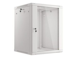 Dulap rack 19" perete 15U / 600x600 (flat pack) cu ușă din sticlă, gri  V2