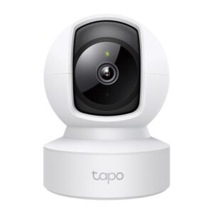 Pan/Tilt Home Security Wi-Fi Camera SPEC:2K (2304x1296), 2.4 GHz, Horizontal 360º, 1 × Ethernet Port FEATURE: Pan/Tilt, Smart Detection and Notifications (motion, people, baby crying), Motion Tracking, Sound and Light Alarm, Remote Control, Two-Way Audio, Voice Control (Works with Google Assistant