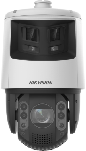 Camera de supraveghere IP TandemVu 6+4MP 32X ColorVu & IR Acusense & PTZ Hikvision DS-2SE7C432MWG-EB/26(F0), lentila camera Panoramica: 2.8mm; lentila camera PTZ: 5.9-188.8mm, iluminare min panoramic: Color: 0.0005 Lux @ (F1.0, AGC ON) cu lumina alba: 30m, iluminare min PTZ: Color: 0.005 Lux @