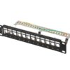 Patch panel gol 12 porturi 1U 10" FTP pentru module Keystone, negru  V2