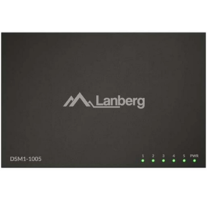 Switch Lanberg DSM1-1005, 5 porturi 1000BASE-T, Unmanaged, maxiumum network link speed 1GB/S, latime de banda suportata 10 Gbps, negru