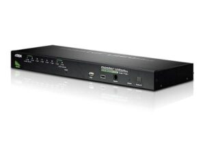 Switch KVM Aten Raft pentru montat echipamente 1U Neg, Număr de calculatoare: 256, Tastatură de tip port: USB, PS/2 Mouse tip de port: USB, PS/2 Video Type portul: VGA, QXGA 2048 x 1536 Pixel, Material carcasă: Metal, negru