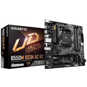 Placa de baza Gigabyte B550M DS3H AC R2, Socket AM4, DDR4, Micro-ATX