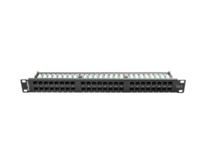 Alternative view of Patch panel 48 porturi 1U 19" Cat.6 UTP negru