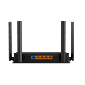 Alternative view of BE3600 Dual-Band Wi-Fi 7 Router SPEED: 688 Mbps at 2.4 GHz + 2880 Mbps at 5 GHz SPEC: Internal Antennas, Quad-Core CPU, 1× 2.5Gigabit WAN Port,  1x 2.5Gigabit + 3× Gigabit LAN Ports, 1x USB3.0 Port, 4096-QAM, EHT160 FEATURE: EasyMesh R2, 802.11k/v/r, Aginet App, IPv6, IPTV, MU-MIMO, MLO