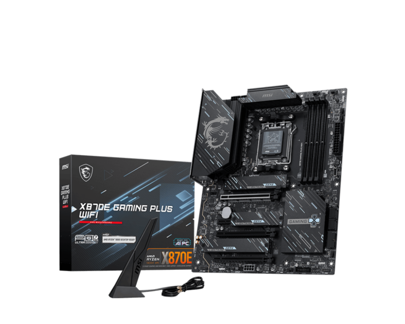Placa de baza MSI X870E GAMING PLUS WIFI, Socket AM5, DDR5, ATX