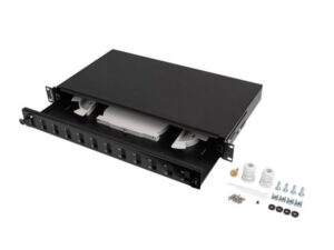 Alternative view of Patch panel fibră rack 19" 1U  12x SC duplex / 12x LC quad, negru + accesorii
