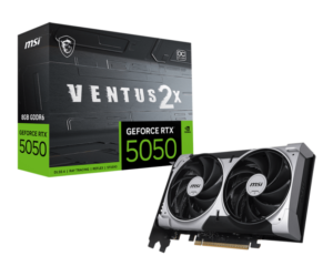 Placa video MSI GEFORCE RTX 5050 VENTUS 2X OC, 8GB GDDR6, PCI Express 5.0, 128-bit
