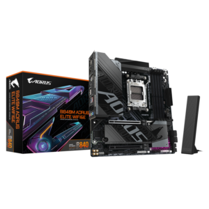 Placa de baza Gigabyte B840M AORUS ELITE WIFI6E, Socket AM5, DDR5, Micro-ATX