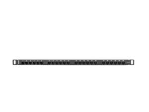 Alternative view of Patch panel 24 porturi 0,5U 19" Cat.6 UTP cu organizator cabluri, negru