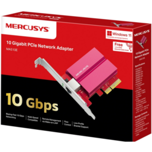 Alternative view of 10 Gigabit PCIe Network Adapter SPEED: 10 Gbps SPEC: 1×RJ45,  Full-Height Bracket/Low-Profile Bracket FEATURE: Multi-Speed Compatibility, Wake on LAN, Flow Control