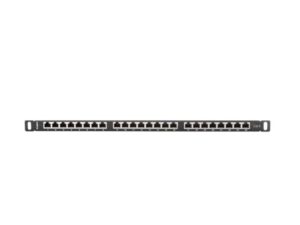 Alternative view of Patch panel 24 porturi 0,5U 19" Cat.6 FTP cu organizator cabluri, ecranat, negru
