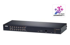 ATEN KH1516AI-AX-G. Tastatură de tip port: USB, PS/2, Mouse tip de port: USB, PS/2, Video Type portul: VGA. Tip HD: WUXGA, Rezoluţia maximă: 1920 x 1200 Pixel, Lungime de bandă video: 60 Hz. Culoarea produsului: Negru, Material carcasă: Metal. Sursă de alimentare: AC, Tensiunea de intrare: 100 - 240