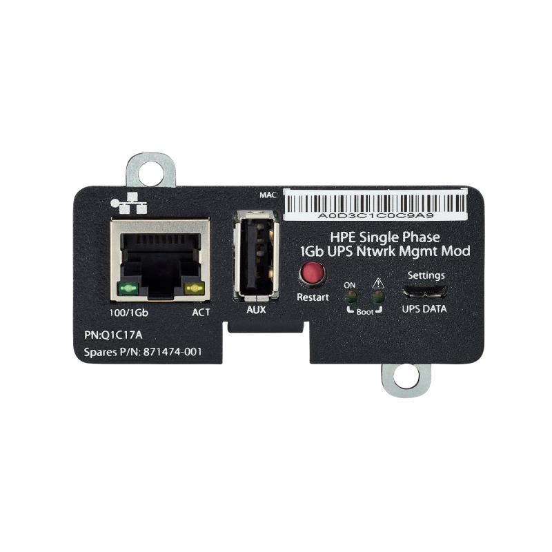 HPE Single Phase 1Gb UPS Network Management Module