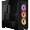 Carcasa Corsair 3500X RS-R ARGB, Mid Tower, Black