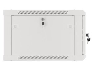 Dulap rack de perete 19", 6U, 600x600 mm, usa din sticla, gri, V2