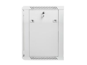 Dulap rack 19" perete 12U / 600x450 (flat pack) cu ușă din sticlă, gri  V2