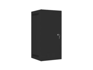 Dulap rack 10" perete 12U / 280x310 pentru auto-asamblare, cu ușă metalică, negru  (flat pack)
