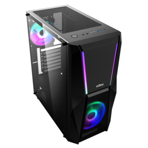 Alternative view of Carcasa nJoy Fort, RGB, Mid Tower, Black