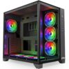 Carcasa NJOY Aura, RGB, Mid Tower, Black