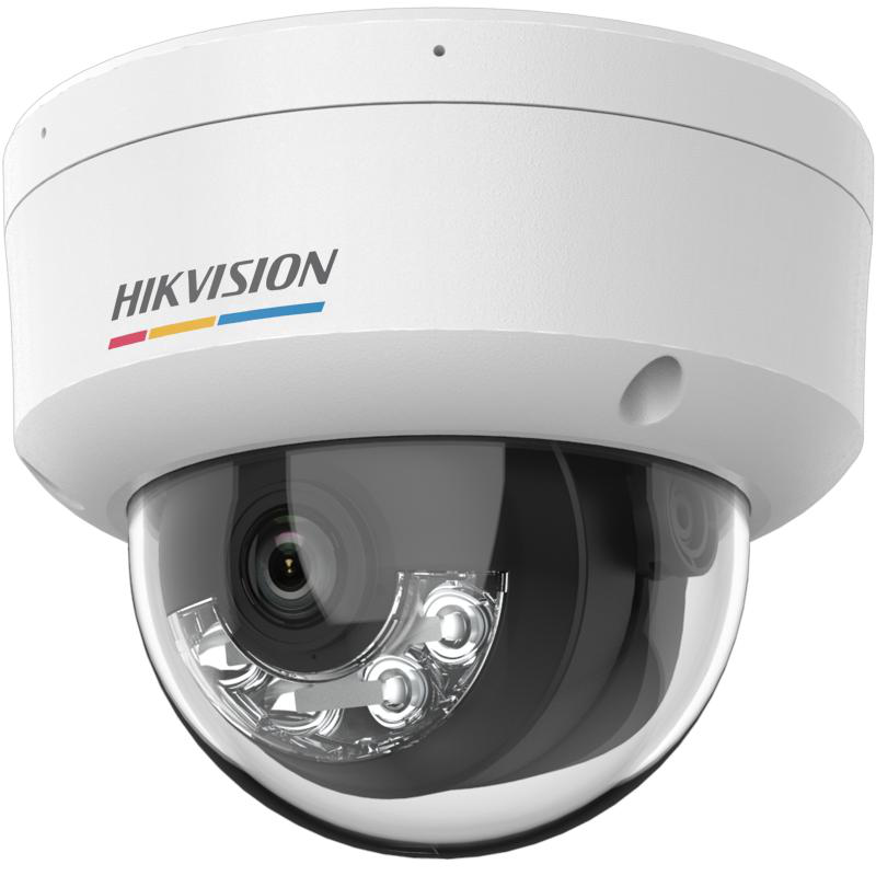 Camera de supraveghere IP Dome 6MP ColorVu with Smart Hybrid Light Hikvision DS-2CD1167G2H-LIU(4MM), lentila fixa: 4mm, iluminare min.: Color: 0.001 Lux @ (F1.0, AGC ON),B/W: 0 Lux cu IR: 30m, microfon incorporat, alarma la evenimente: Motion detection (support alarm triggering by specified target - imagine 4
