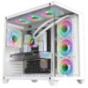 Carcasa 1st PLAYER MV8-TP, RGB, Cube Tower, White