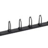 19' cable management panel, big click-in ring 60x30 mm