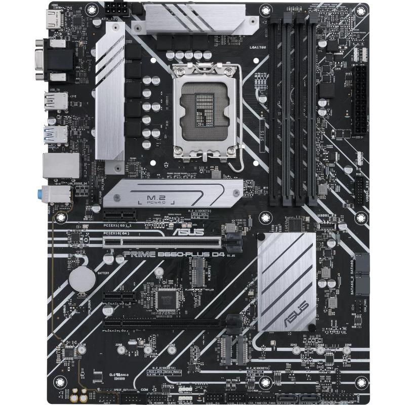 Placa de baza ASUS PRIME B660-PLUS D4, Socket 1700, DDR4, ATX